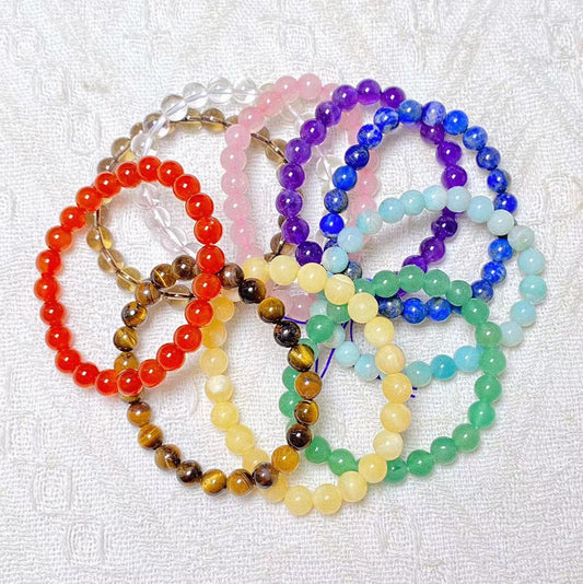 Crystal Chakra 8mm bracelet 10 pieces