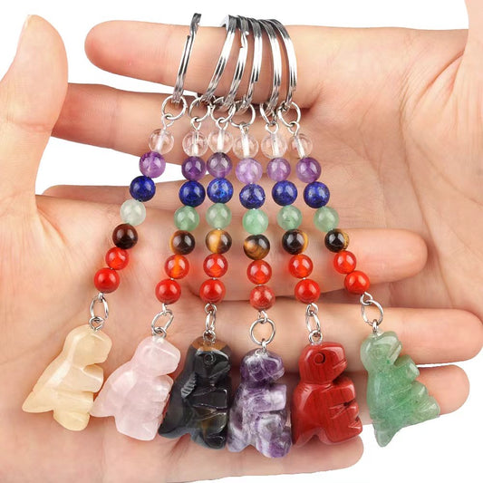 MIixed animal chakra keychains