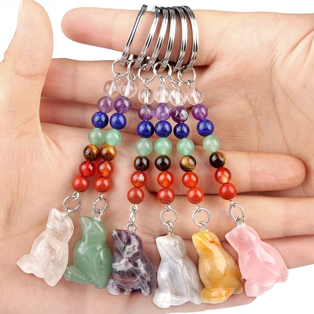 MIixed animal chakra keychains