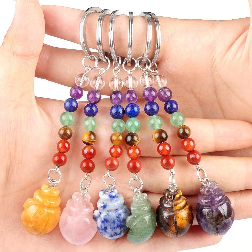 MIixed animal chakra keychains