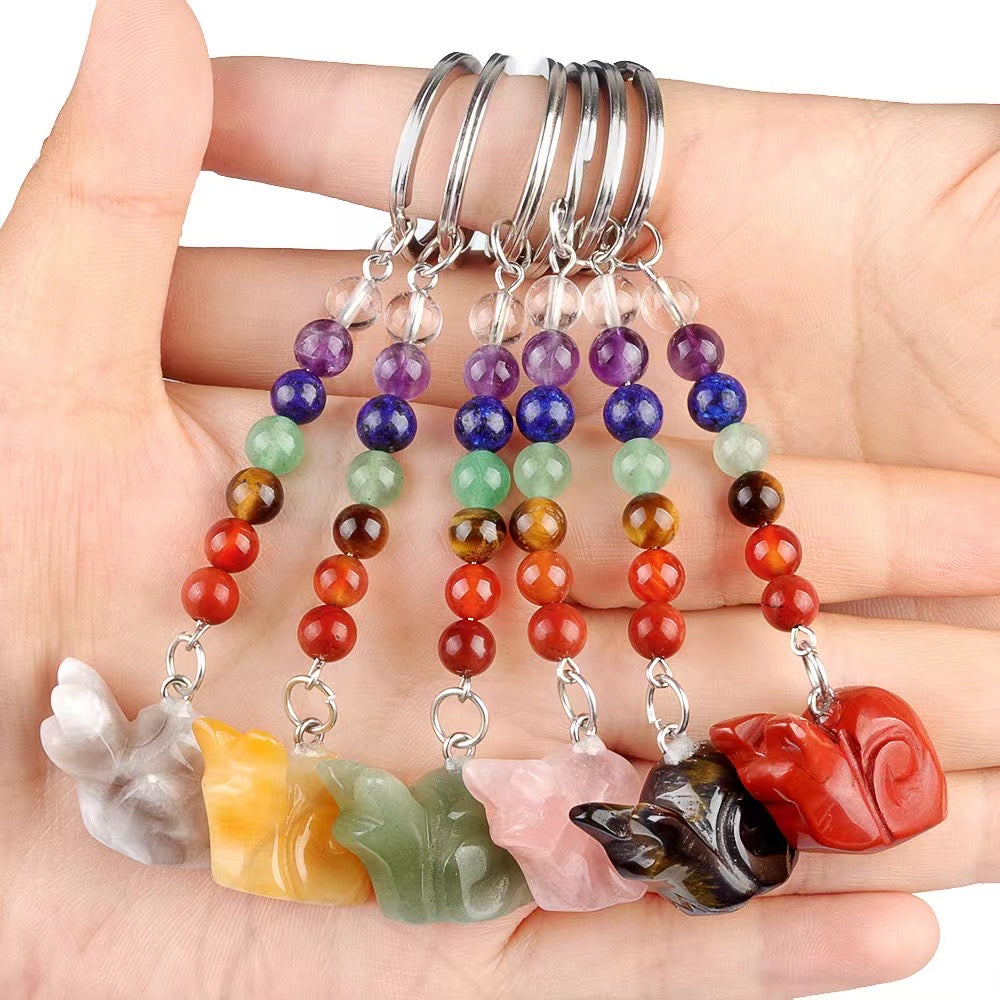 MIixed animal chakra keychains