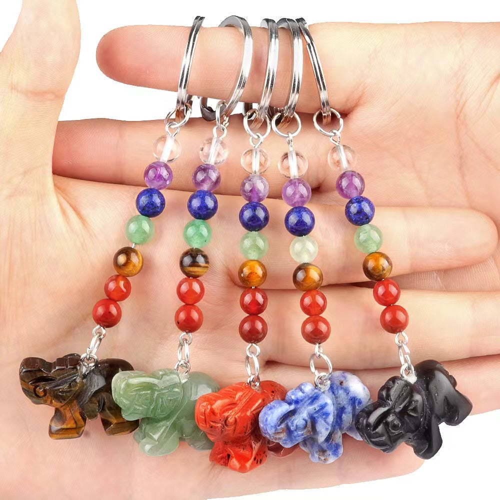 MIixed animal chakra keychains