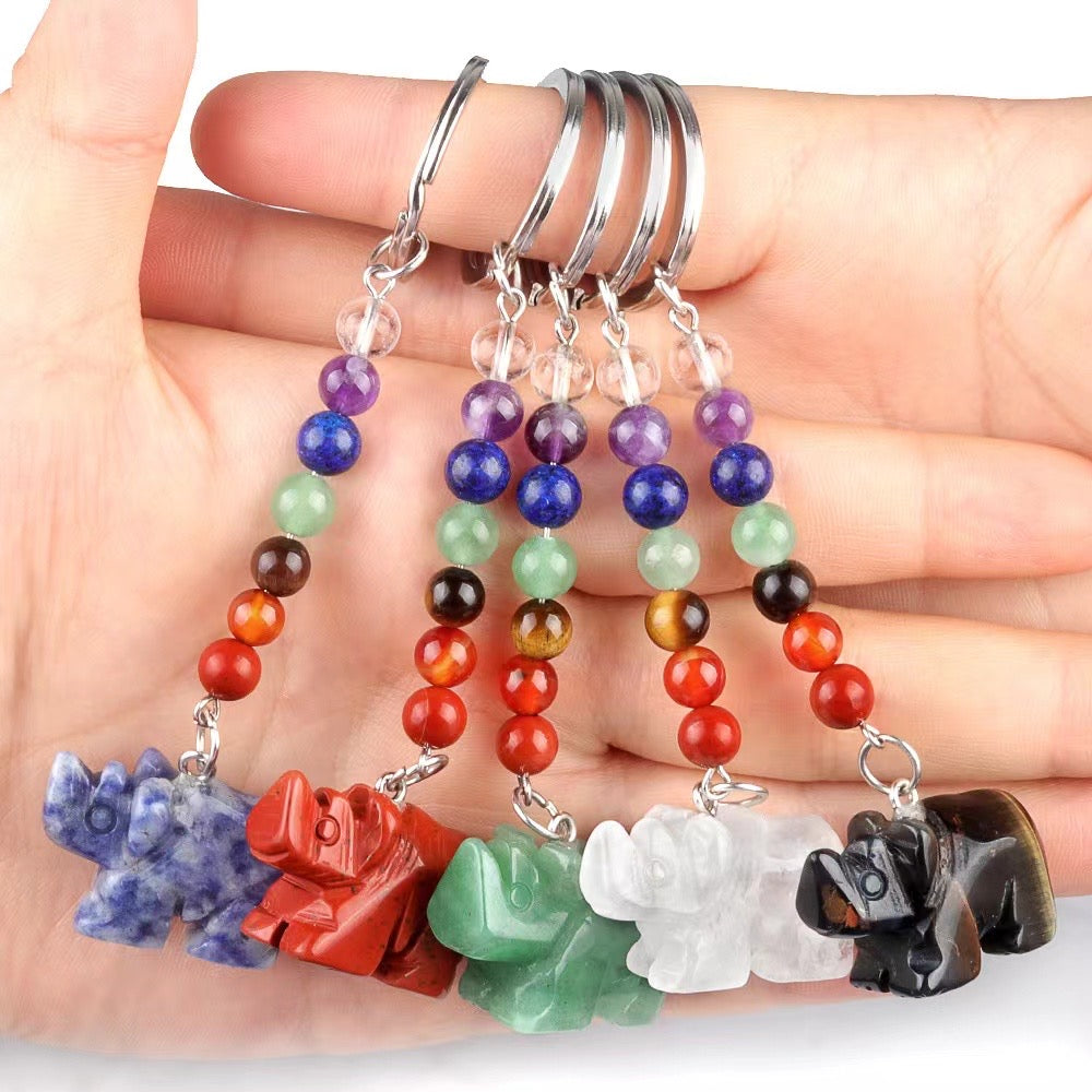 MIixed animal chakra keychains