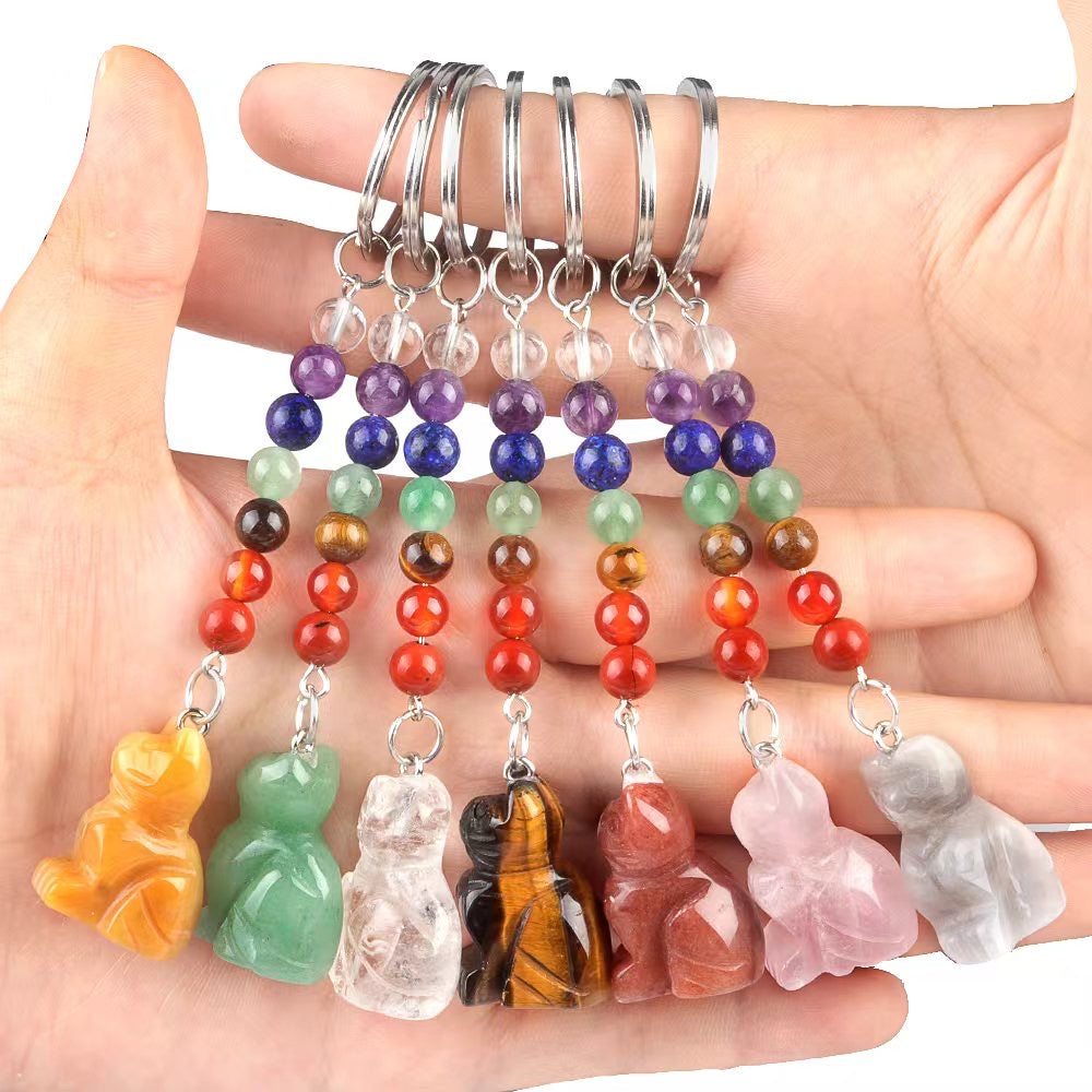 MIixed animal chakra keychains