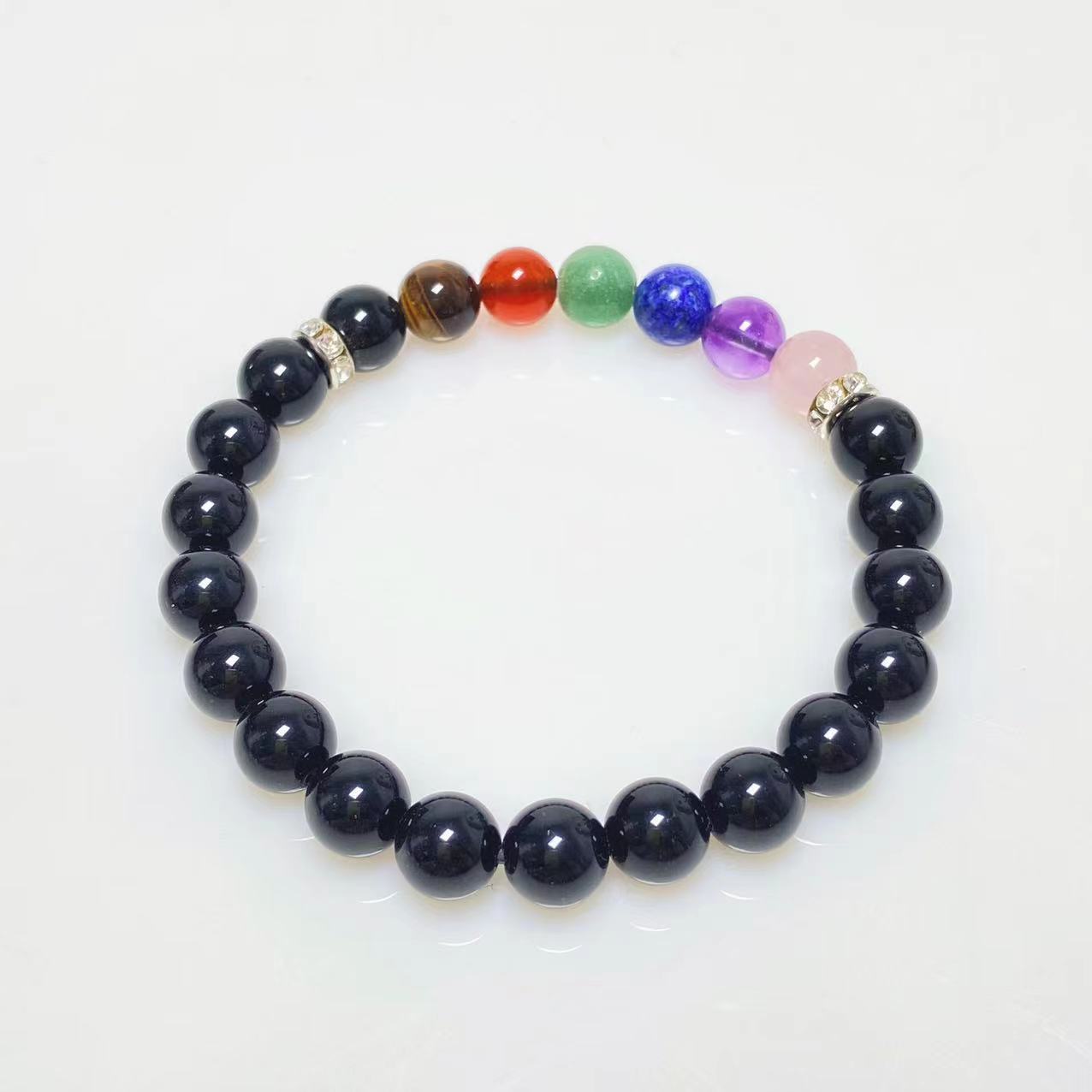 Chakra Obsidian bracelet