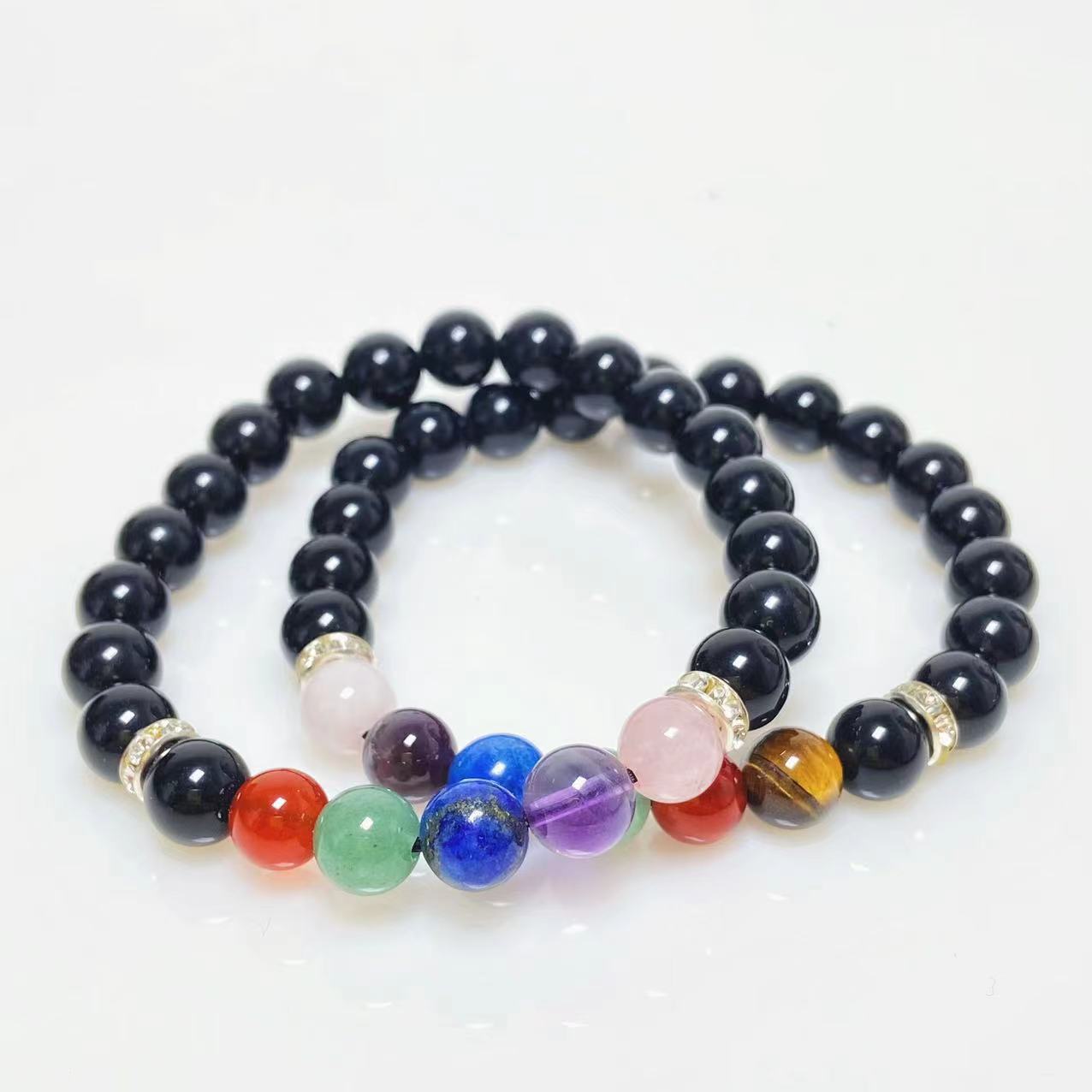 Chakra Obsidian bracelet