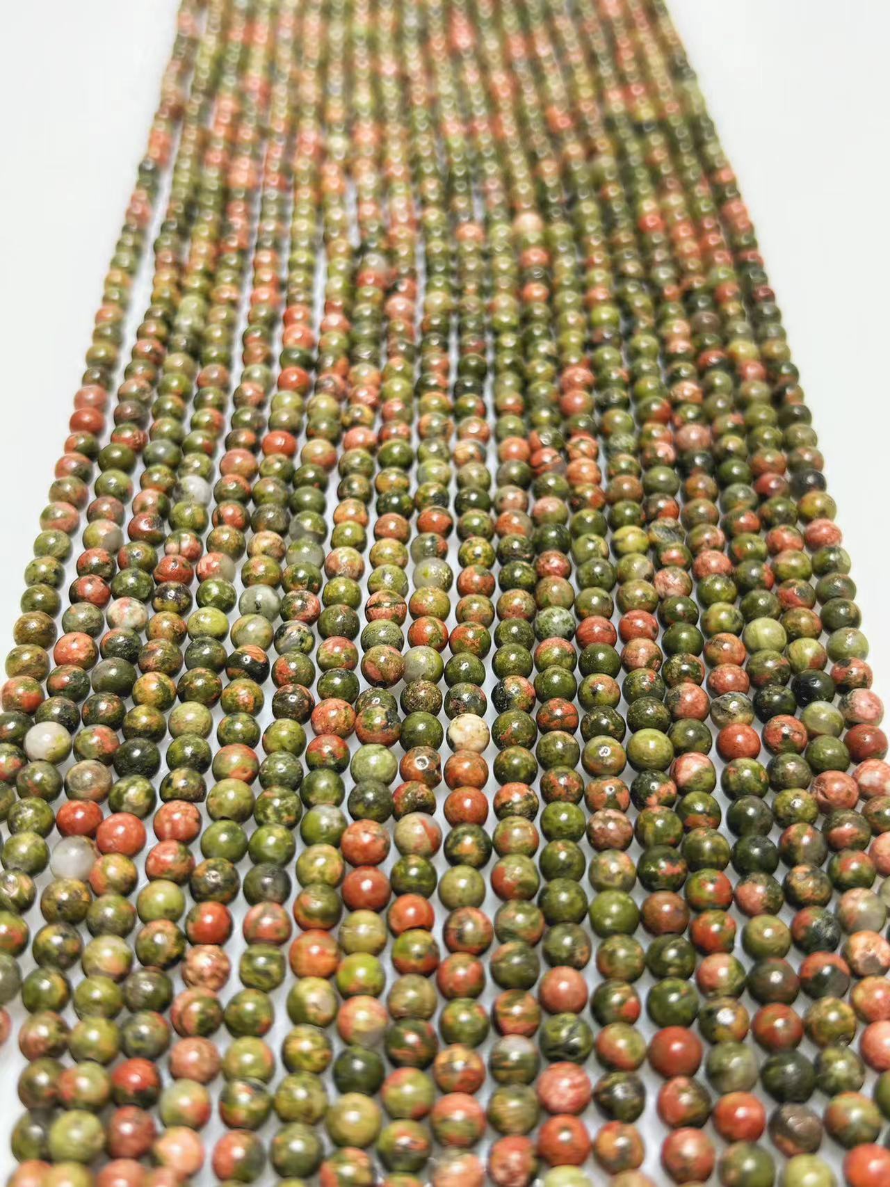 4mm Unakite beads strand