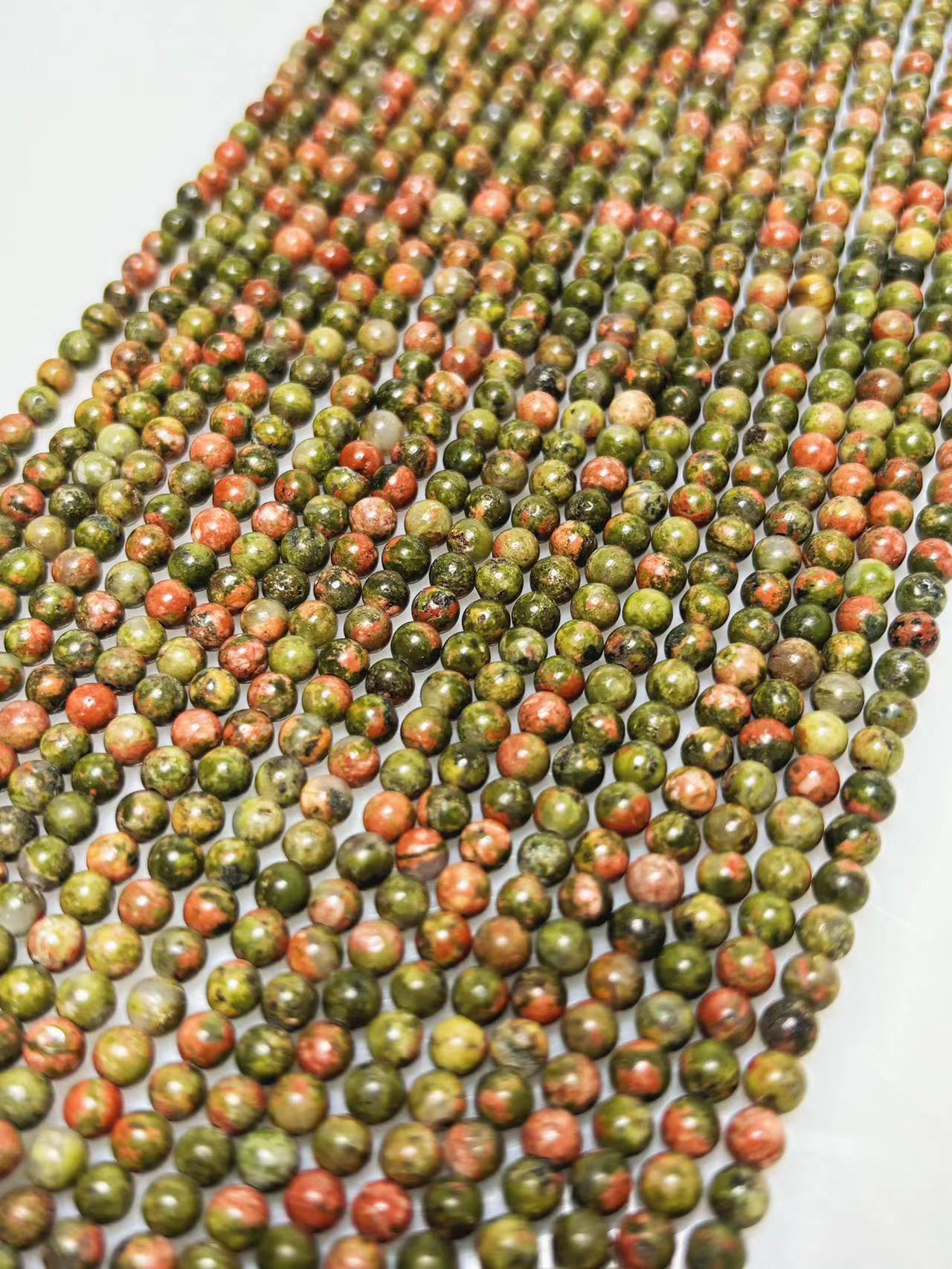 4mm Unakite beads strand