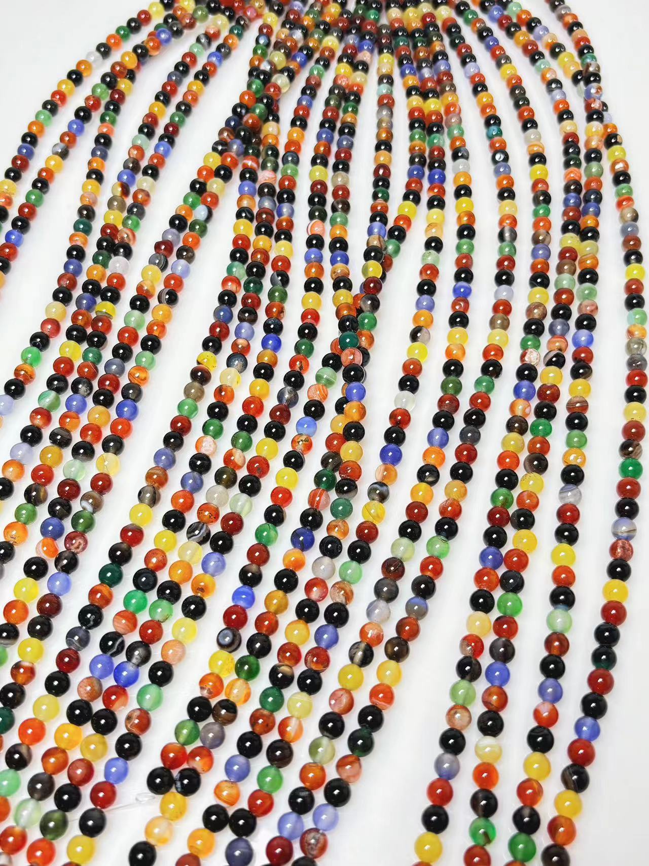 6mm Colorful agate beads strand