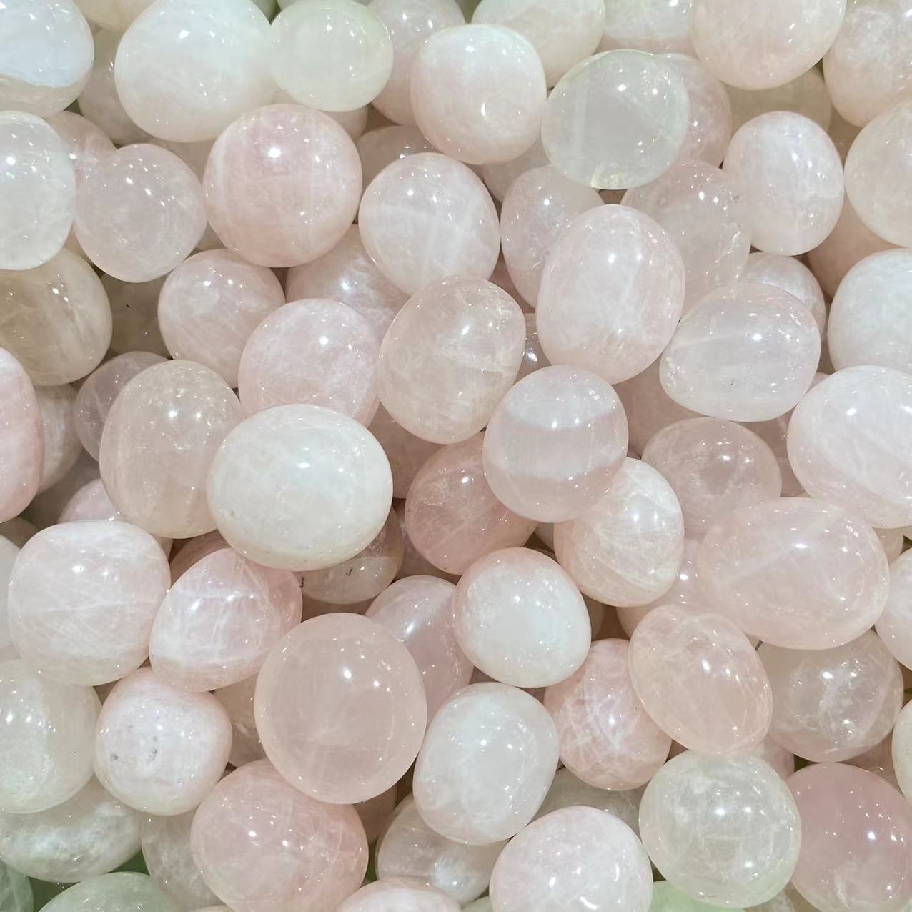 Rose quartz tumbles